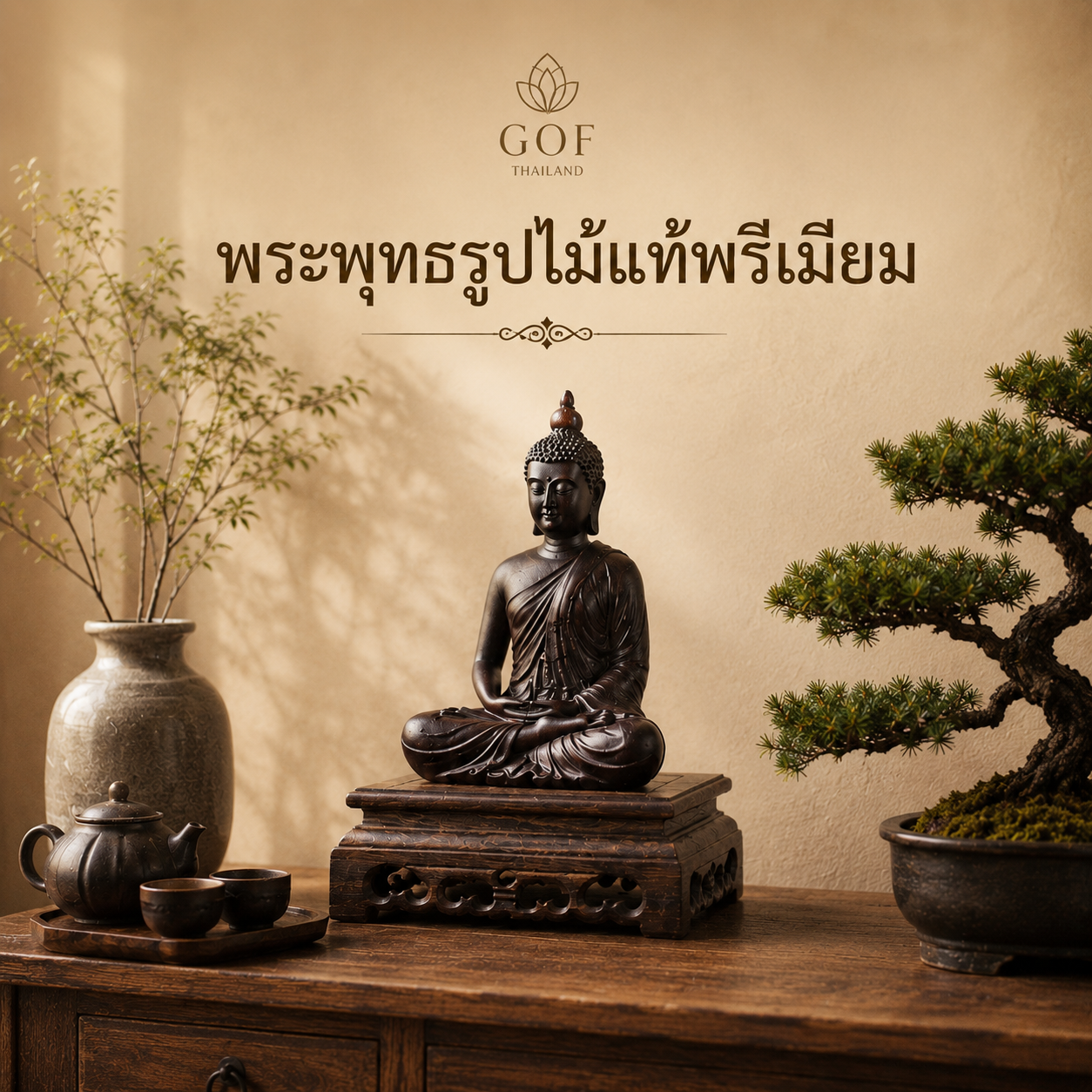 พระพุทธรูปไม้แท้พรีเมียม
